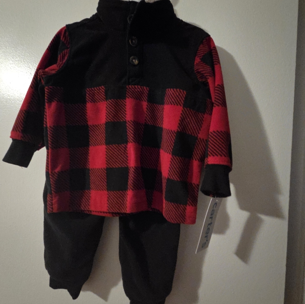 Carter's Baby Outfit with Red and Black Plaid